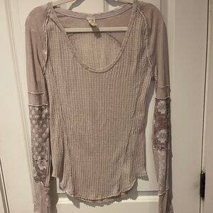 We The Free by Free People Thermal Patchwork Long Sleeve – Size M